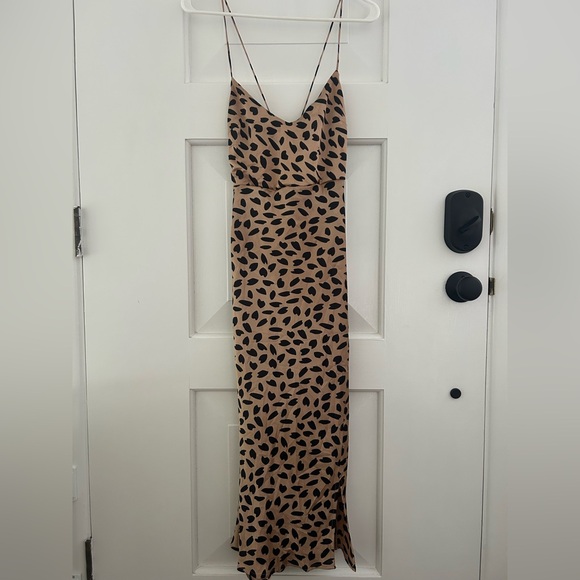 Hello Molly Dresses & Skirts - Hello Molly Leopard Print Slip Midi Dress